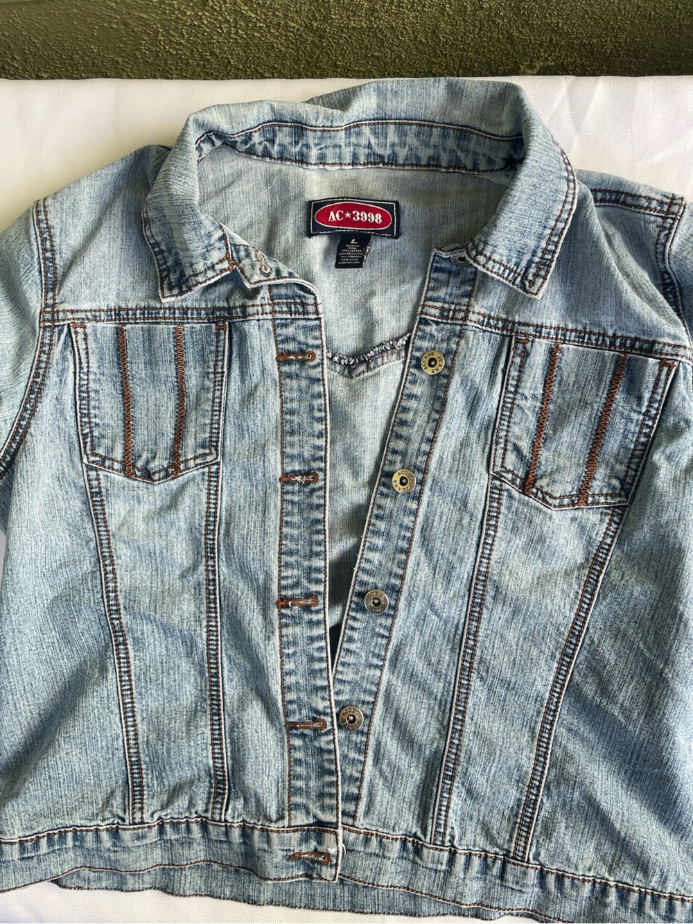 Vintage AC3998 Light Wash Denim Jacket Large